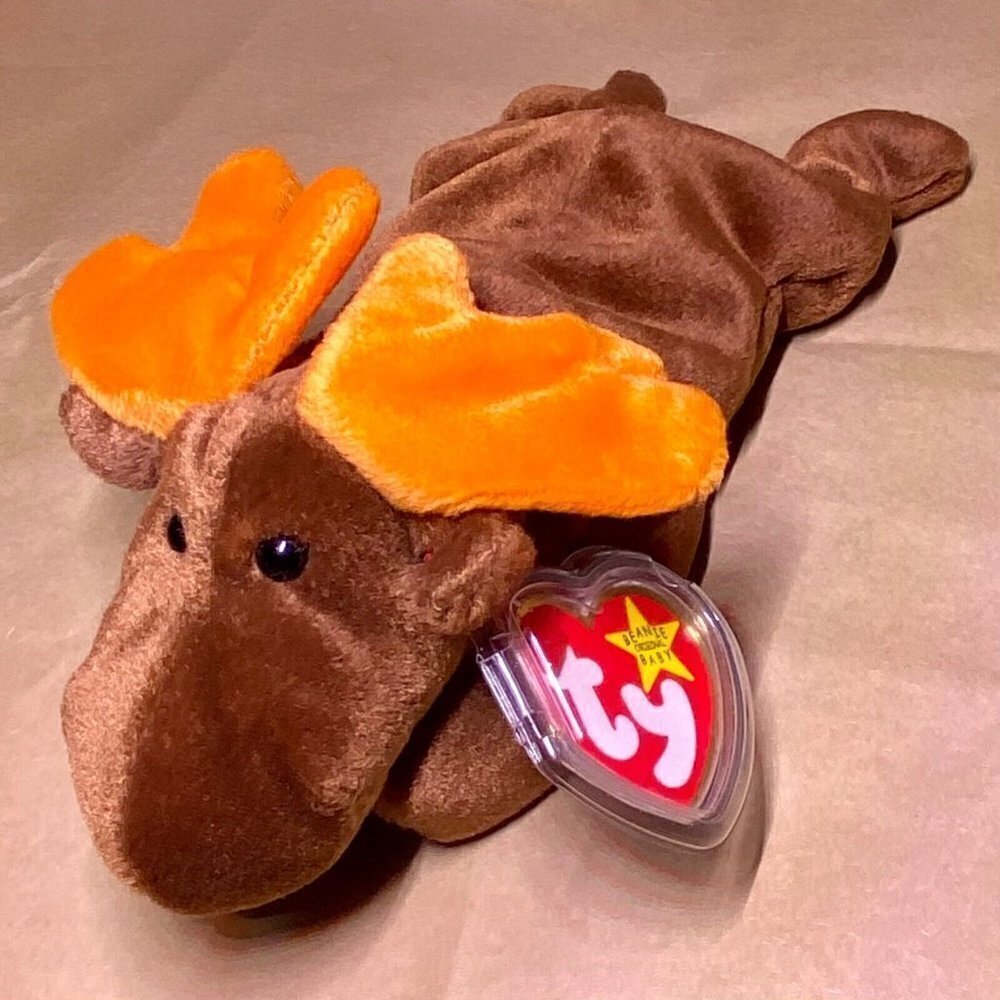 Ty Beanie Baby Original‎ Chocolate 1993 Retired w/Rare Tag Errors Red Stamp #205